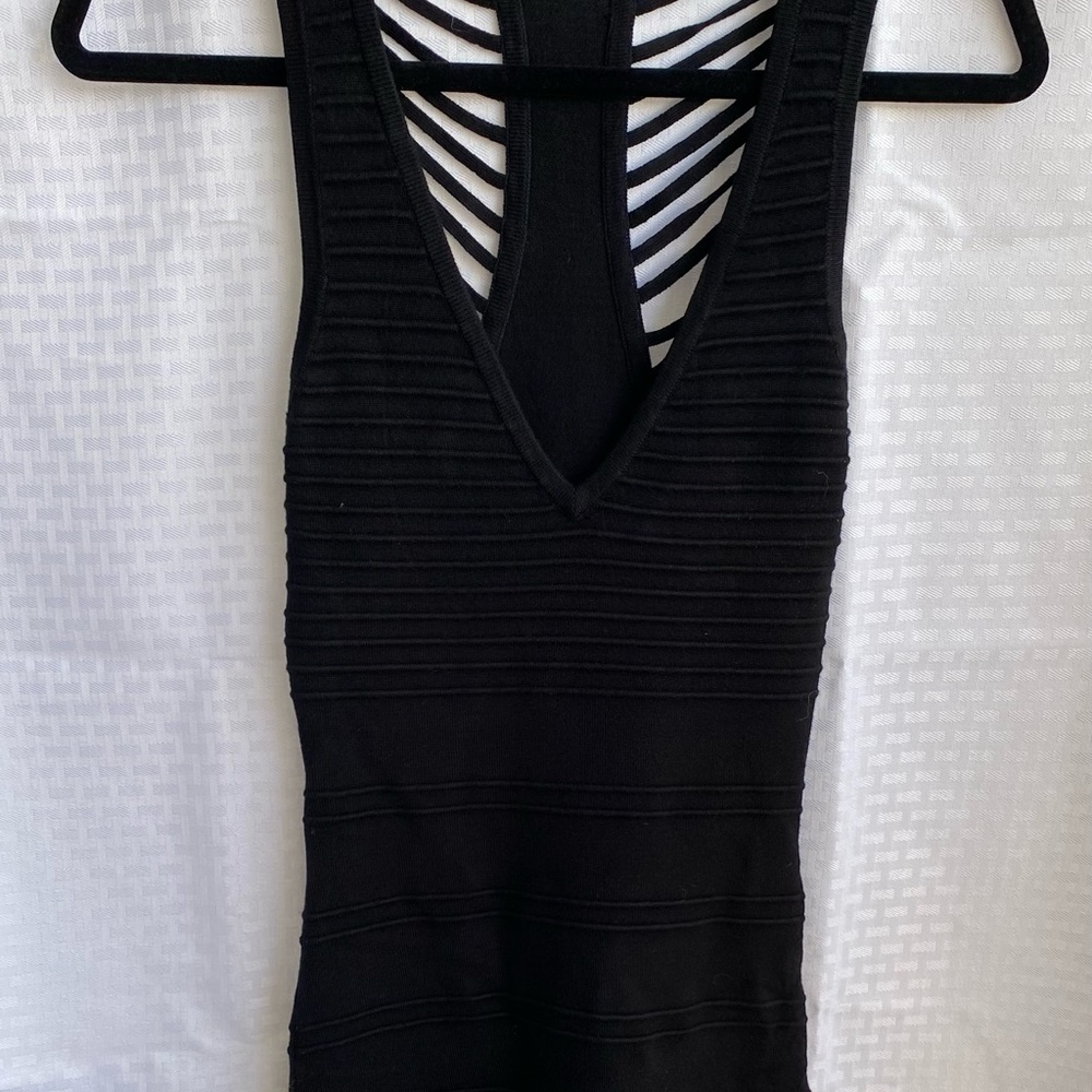 bebe Black Bodycon Cocktail Dress